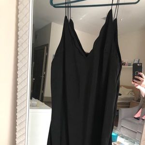 TopShop scalloped mini slip dress